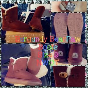 Burgundy BearPaw Boots NWOT